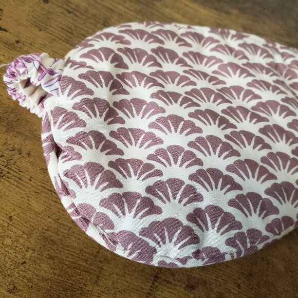 Beautiful Natural Botanical pink cream white purple print reversible sleep mask - Picture 4 of 10
